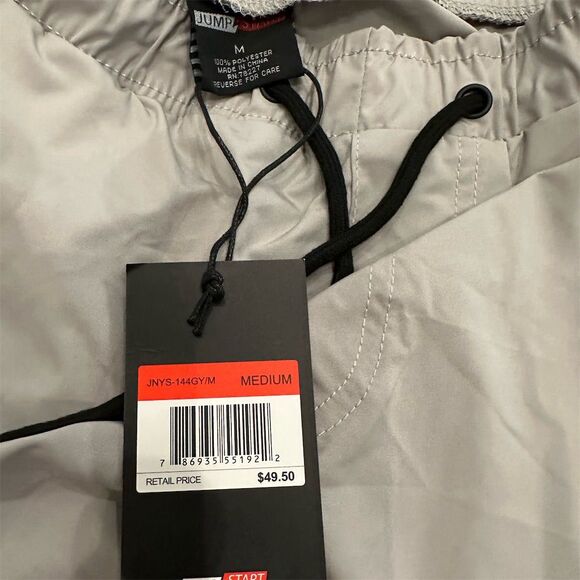 JumpStart Men's Grey Cargo Shorts M Moisture Wicking Quick Dry Elastic Waistband - Picture 5 of 5